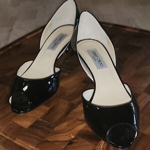 Jimmy Choo Black Heels Patent Leather Elegance